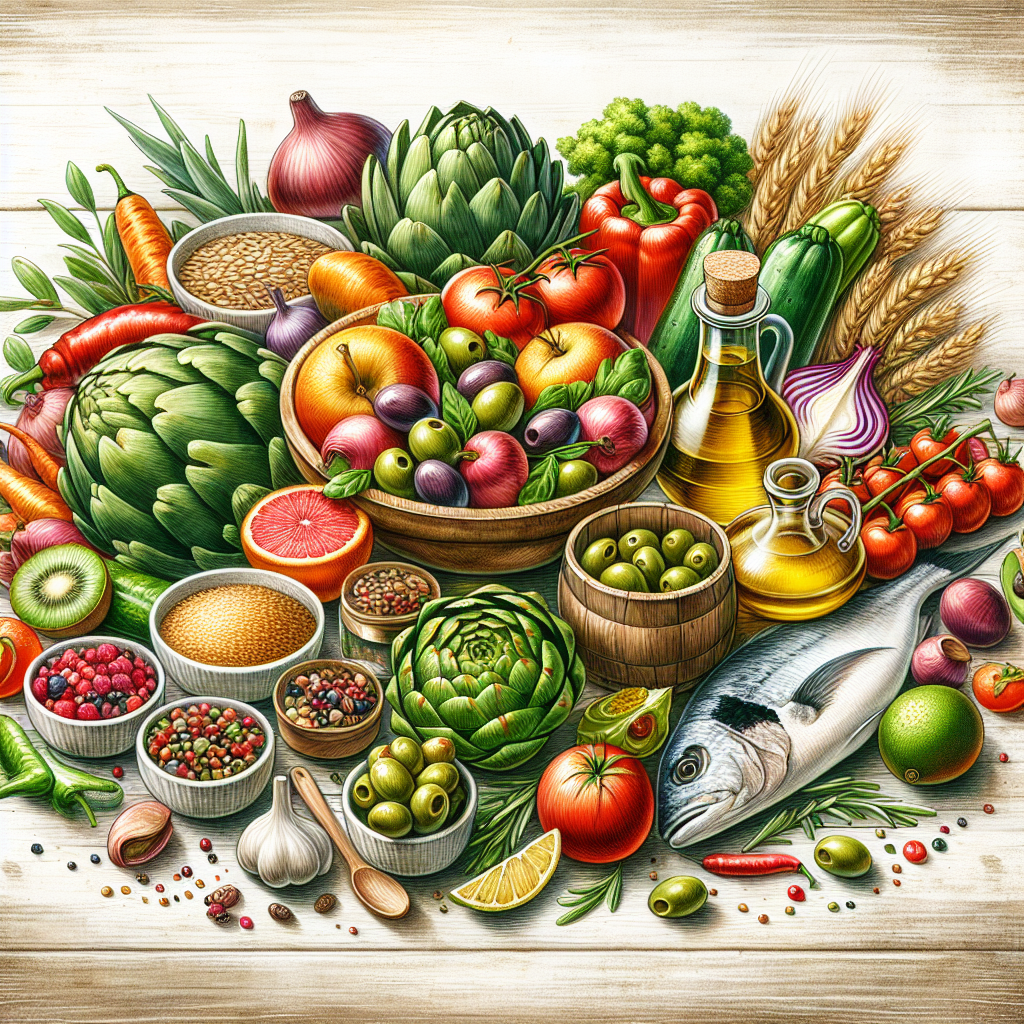 What is the Mediterranean diet and where do olives and artichokes fit in?