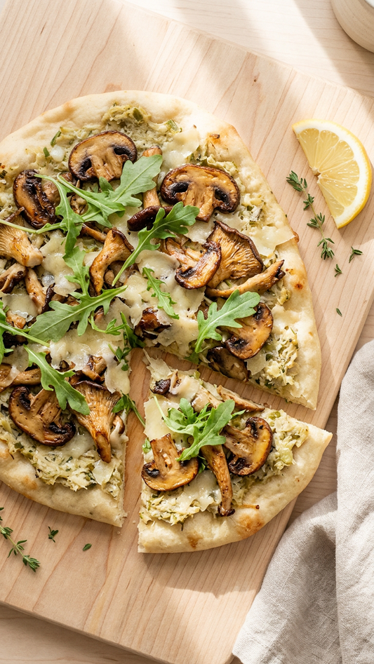 Umami Mushroom & Smoked Artichoke Tapenade Flatbread