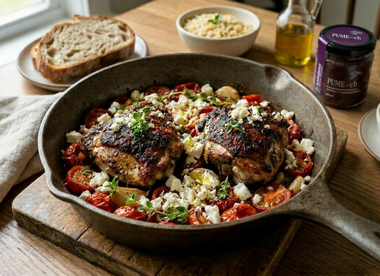 The Mediterranean Table - Smoked Tapenade Chicken with Roasted Tomatoes & Feta