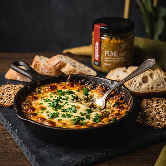 Baked Smoked Olive & Three-Cheese Dip